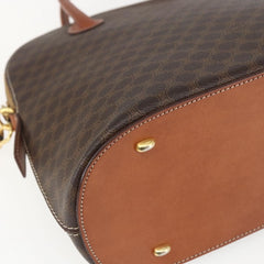 Celine Vintage Macadam Handbag Canvas and Leather