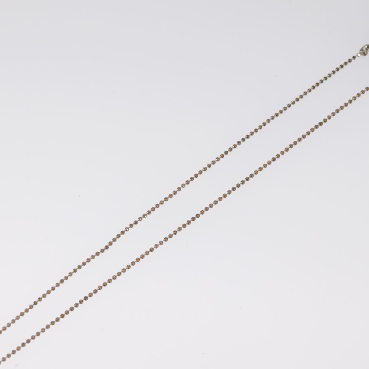 Christian Dior Bow CD Pendant Necklace Metal with Crystal