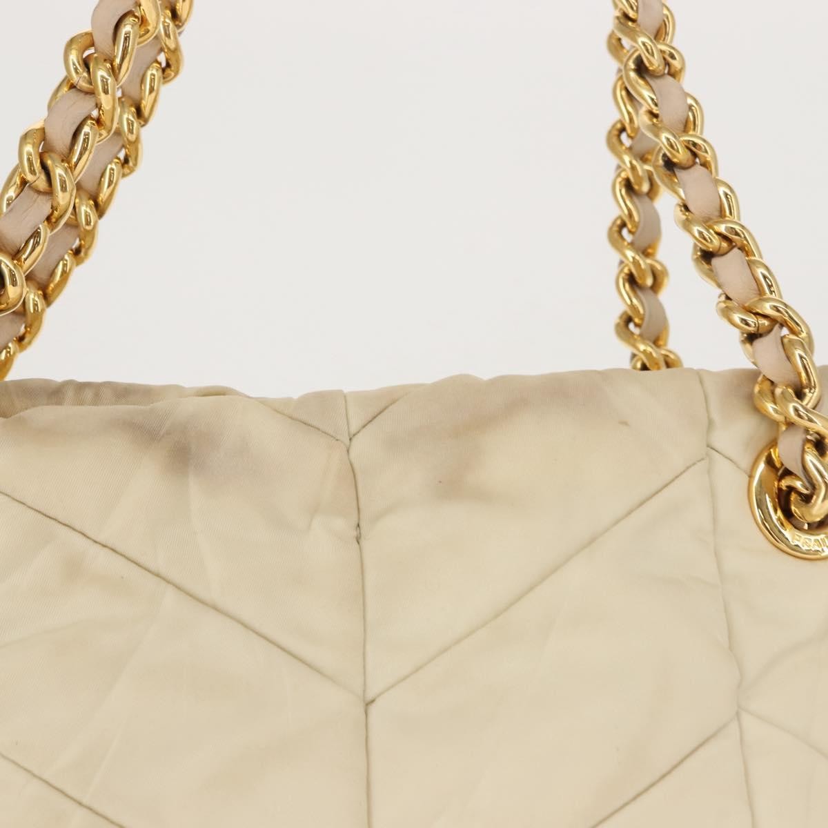 Prada Chain Front Zip Tote Quilted Tessuto