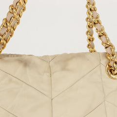 Prada Chain Front Zip Tote Quilted Tessuto