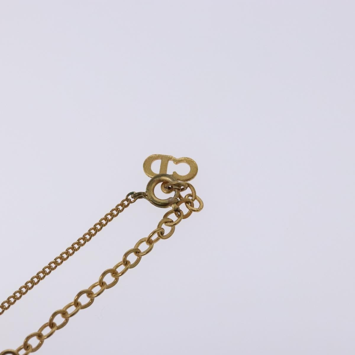Christian Dior CD Round Pendant Necklace Metal