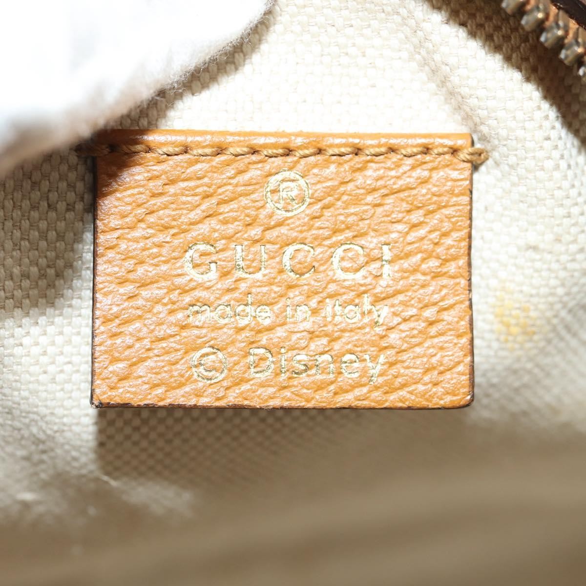 Gucci Disney Mickey Mouse Round Shoulder Bag Printed Mini GG Coated Canvas