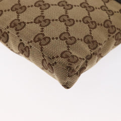 Gucci Vintage Double Belt Bag GG Canvas with Leather