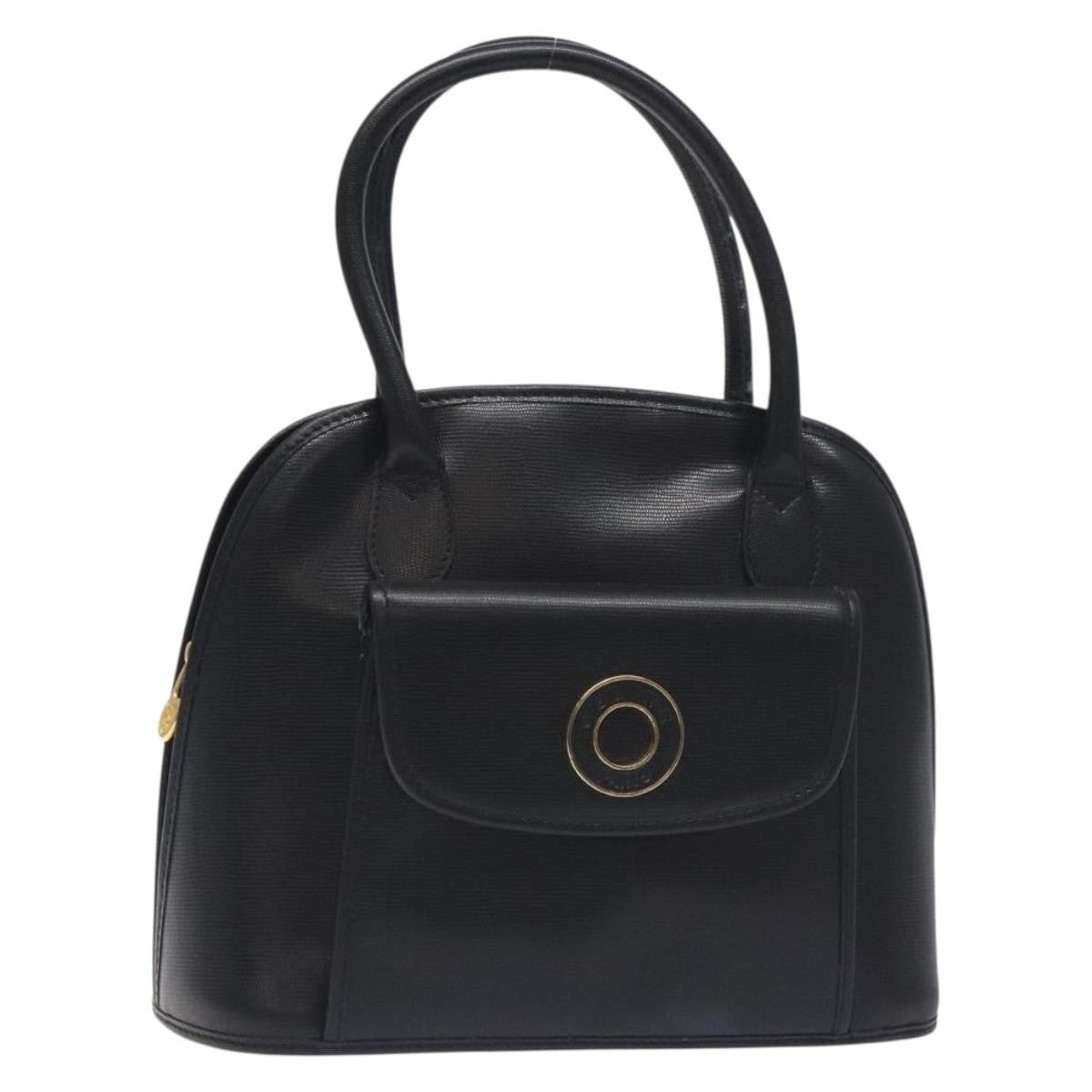 Celine Circle Logo Handbag Leather