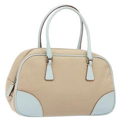 Prada Bauletto Bag Canvas with Leather