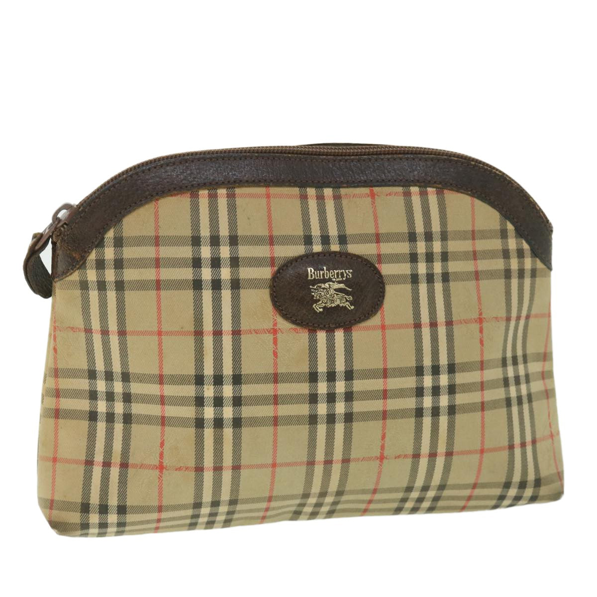 Burberry Nova Check Chain Satchel Leather