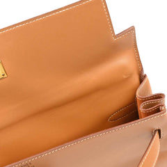 Hermes Kelly Handbag Brown Chamonix with Gold Hardware