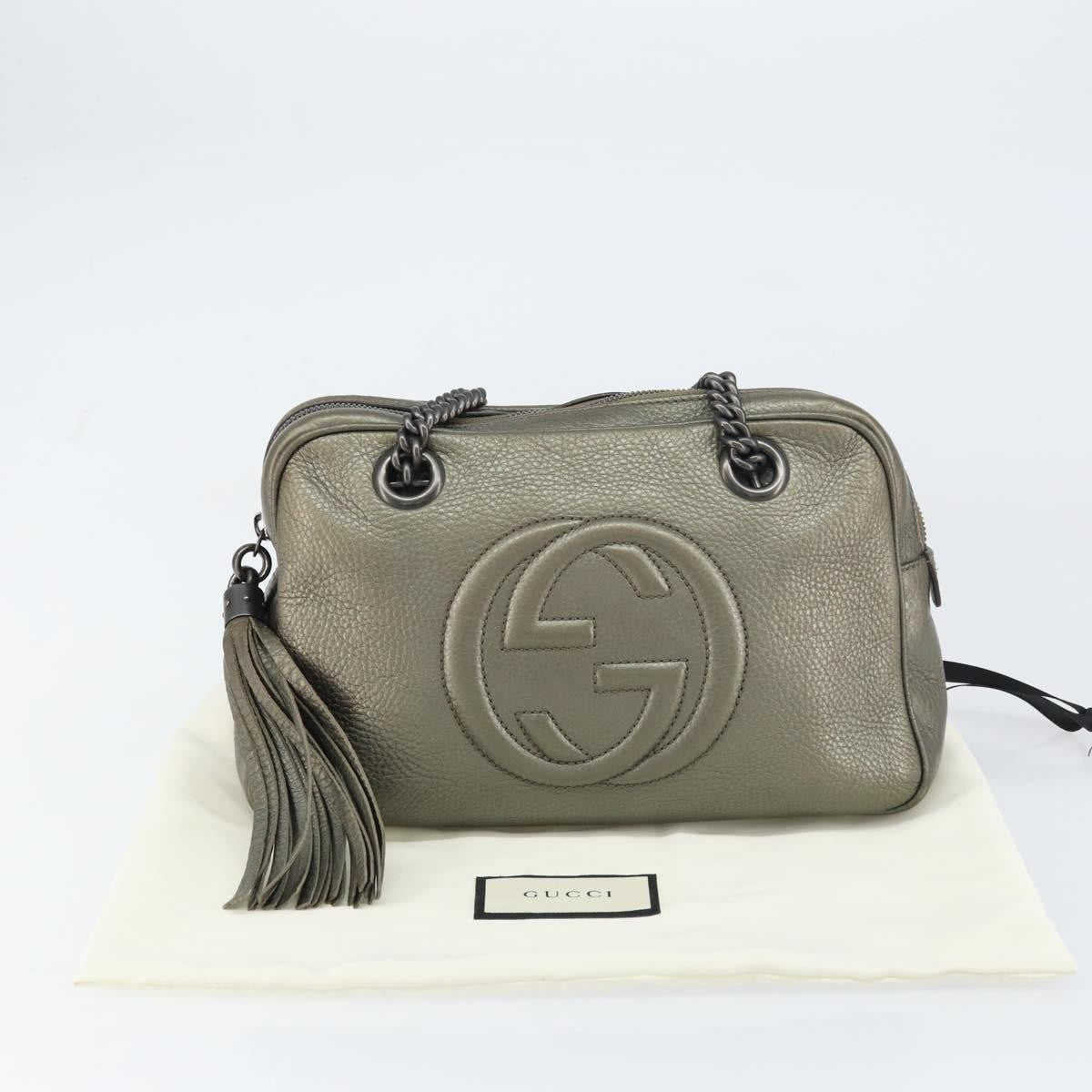 Gucci Soho Chain Zip Shoulder Bag Leather