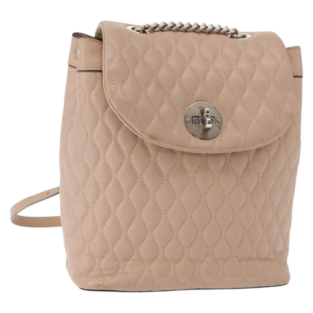 Bally Vintage Backpack Quilted Leather