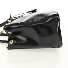 Prada Double Zip Lux Tote Vernice Saffiano Leather