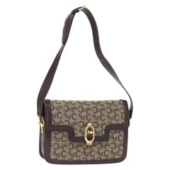 Celine Vintage C Sulky Horsebit Shoulder bag Canvas and Leather