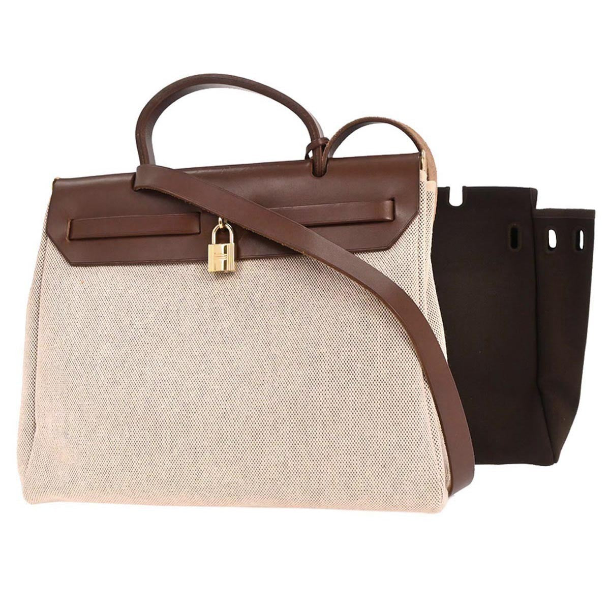 Hermes Herbag Toile and Leather