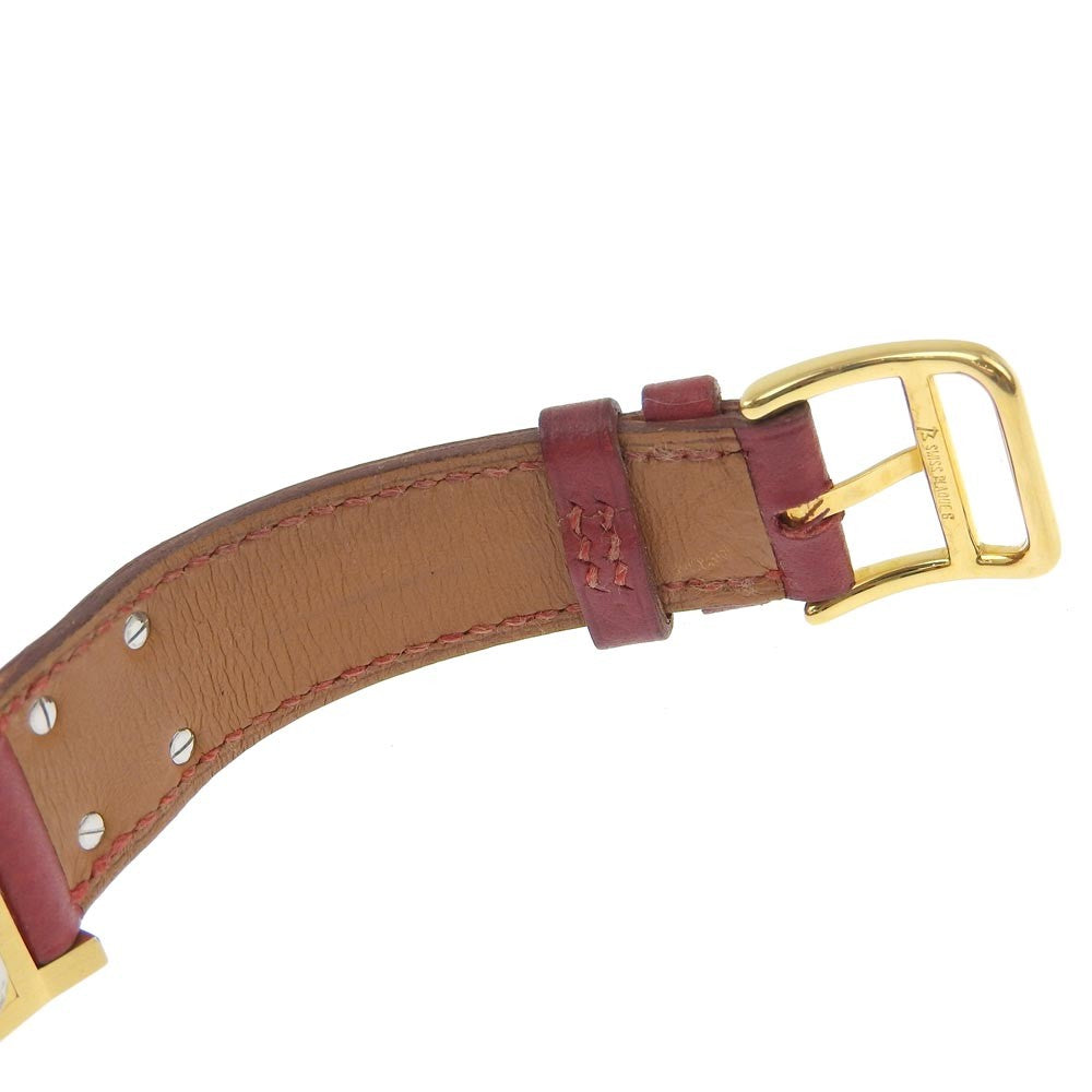 Hermes Medor Quartz Watch Plated Metal and Leather