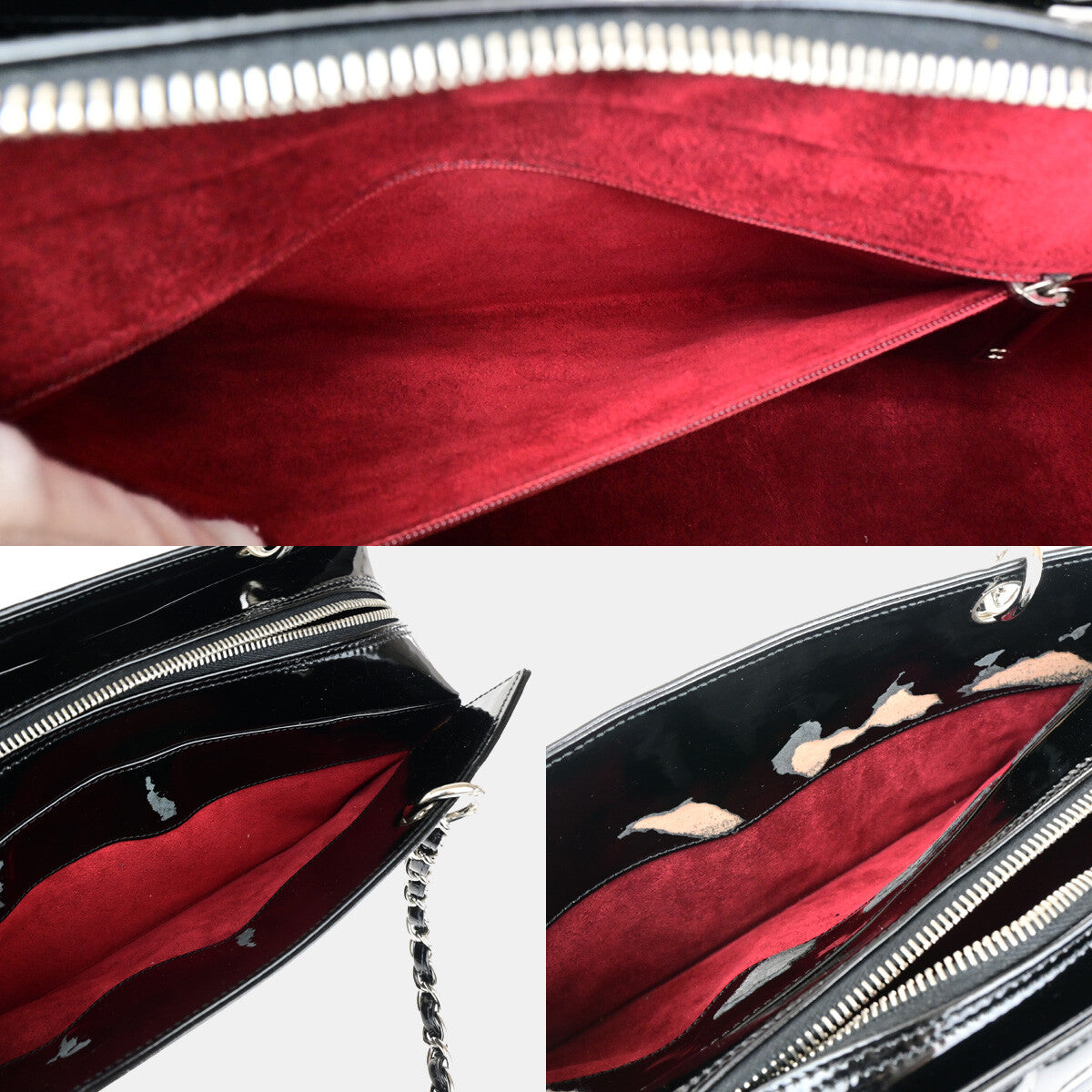 Chanel Chocolate Bar CC Zip Tote Quilted Patent