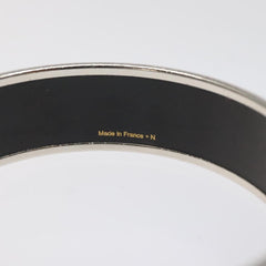 Hermes Vintage Bangle Bracelet Metal with Leather