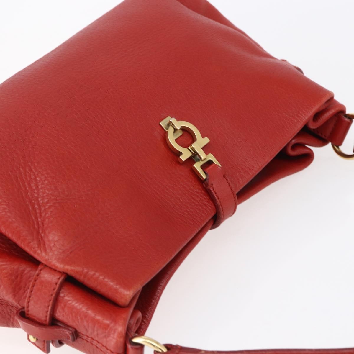 Salvatore Ferragamo Gancini Shoulder Bag Leather