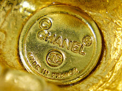 Chanel Vintage Round CC Clip-On Earrings Metal