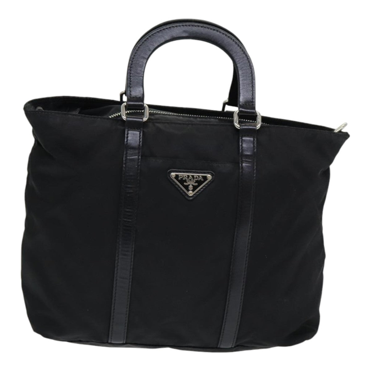 Prada Convertible Zip Tote Tessuto with Leather