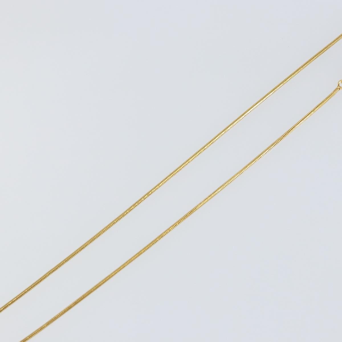 Christian Dior D logo Pendant Necklace Metal