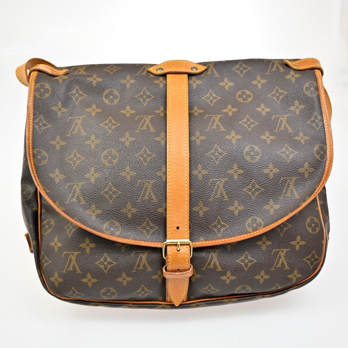 Louis Vuitton Saumur Handbag Monogram Canvas