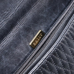 Bally Vintage Flap Handbag Quilted Leather