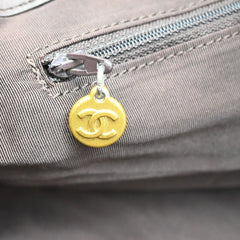 Chanel Vintage CC Tote Canvas with Leather