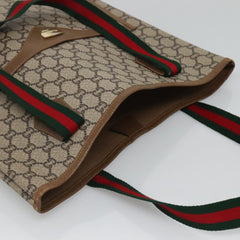 Gucci Vintage Web Strap Tote GG Coated Canvas
