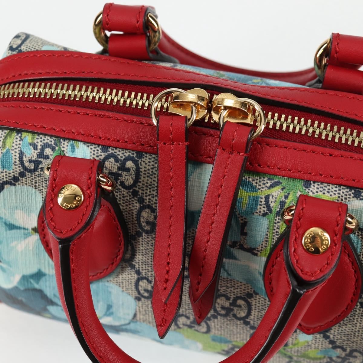 Gucci Convertible Boston Bag Blooms Print GG Coated Canvas