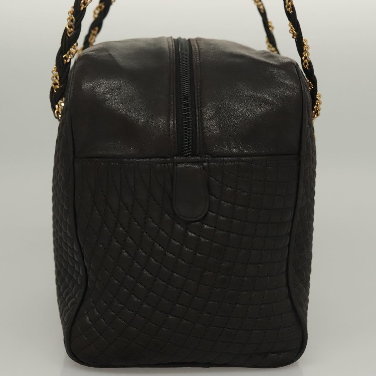 Bally Vintage Chain Shoulder Bag Quilted Leather