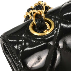 Chanel Vintage Double Sided Flap Bag Quilted Patent
