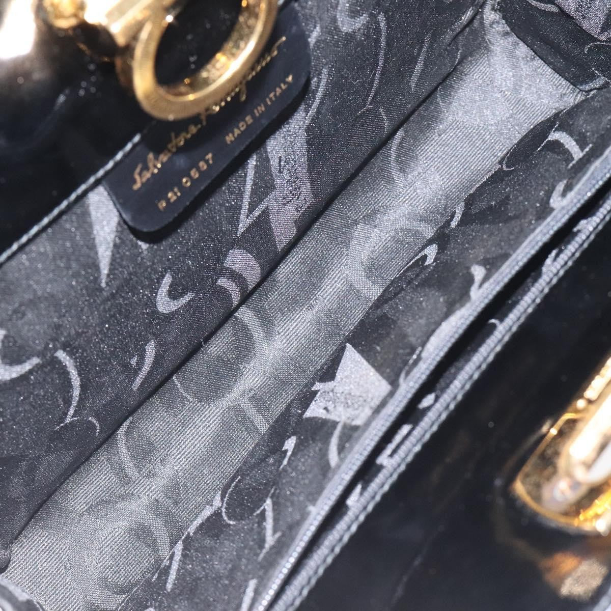 Salvatore Ferragamo Vintage Gancini Chain Shoulder Bag Leather