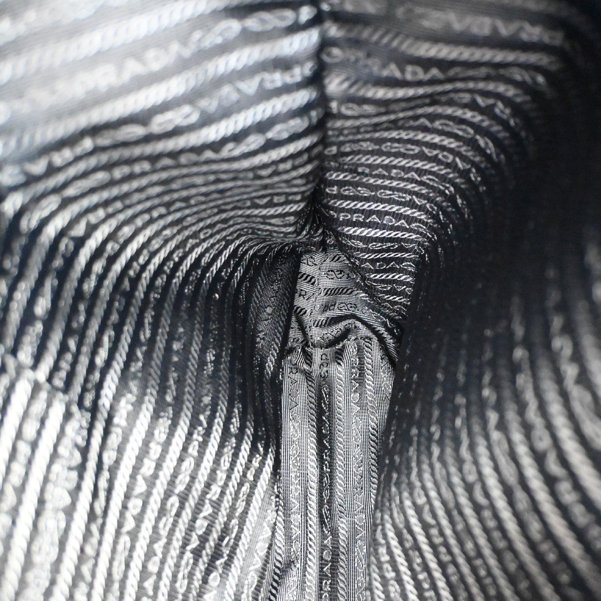 Prada Convertible Zip Tote Printed Tessuto