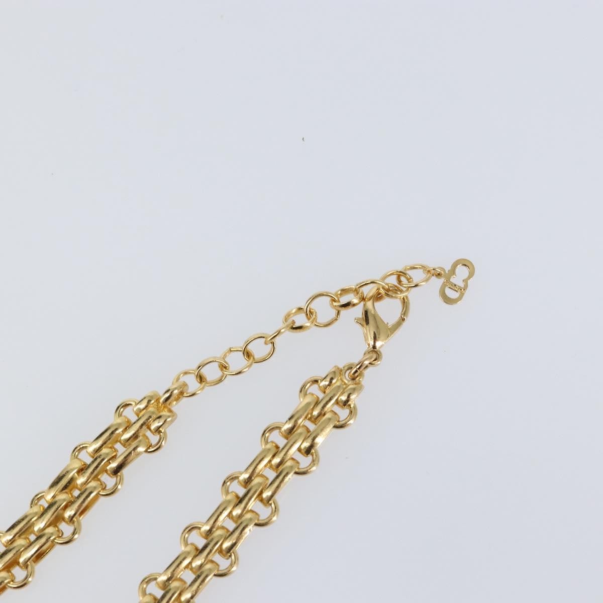 Christian Dior Vintage CD Clasp Chain Necklace Metal