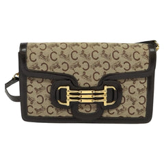 Celine C Sulky Shoulder bag Canvas and Leather