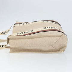 Chloe Woody Tote Canvas with Leather