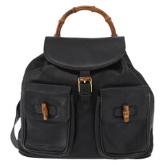 Gucci Vintage Bamboo Backpack Leather