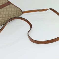 Celine Vintage Macadam Shoulder Bag Canvas and Leather