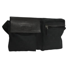 Gucci Vintage Double Belt Bag GG Canvas with Leather