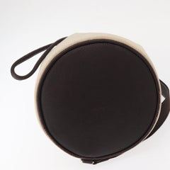 Hermes Sac Marin Recif Drawstring Bag Toile with Leather