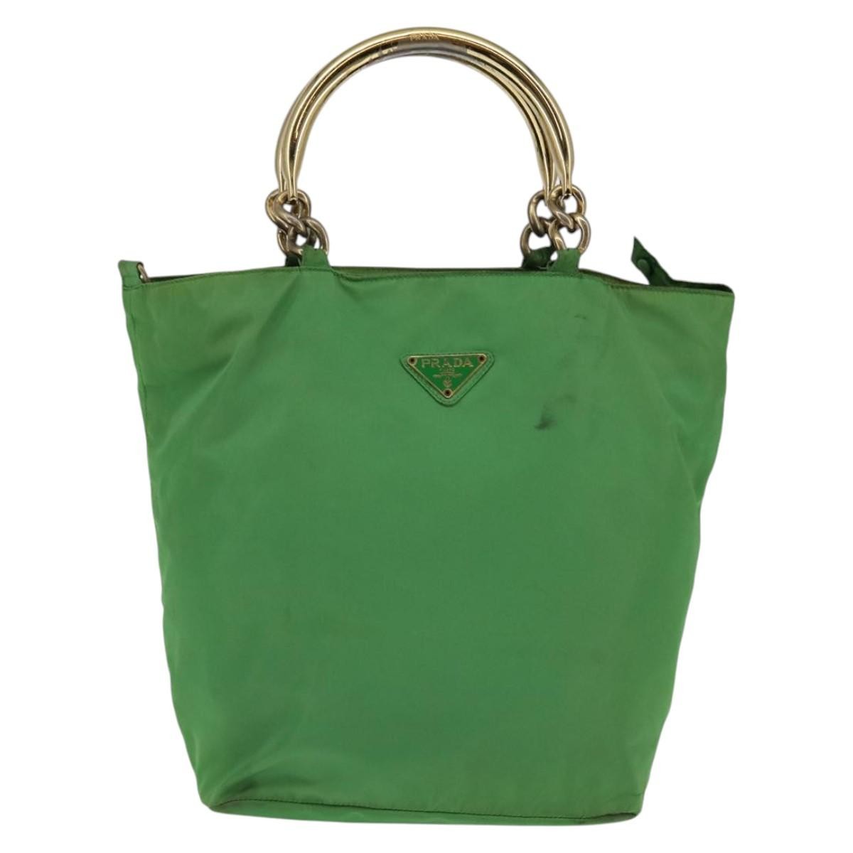 Prada Metal Handles Tote Tessuto