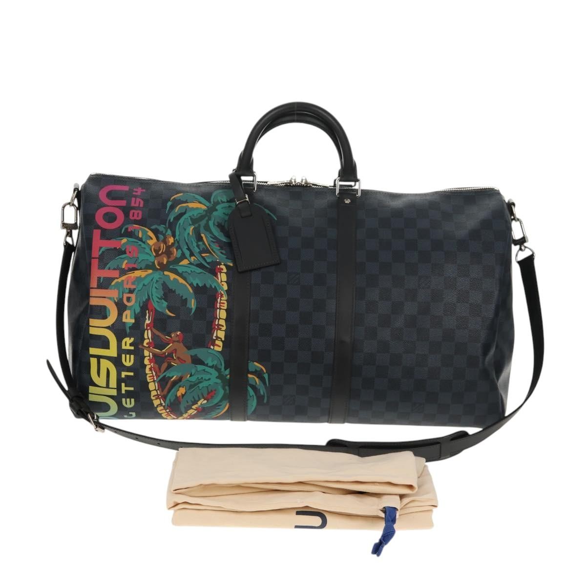 Louis Vuitton Keepall Bandouliere Bag Limited Edition Damier Cobalt Jungle