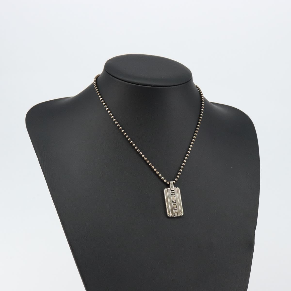 Tiffany & Co. Atlas Bar Pendant Necklace Silver 925