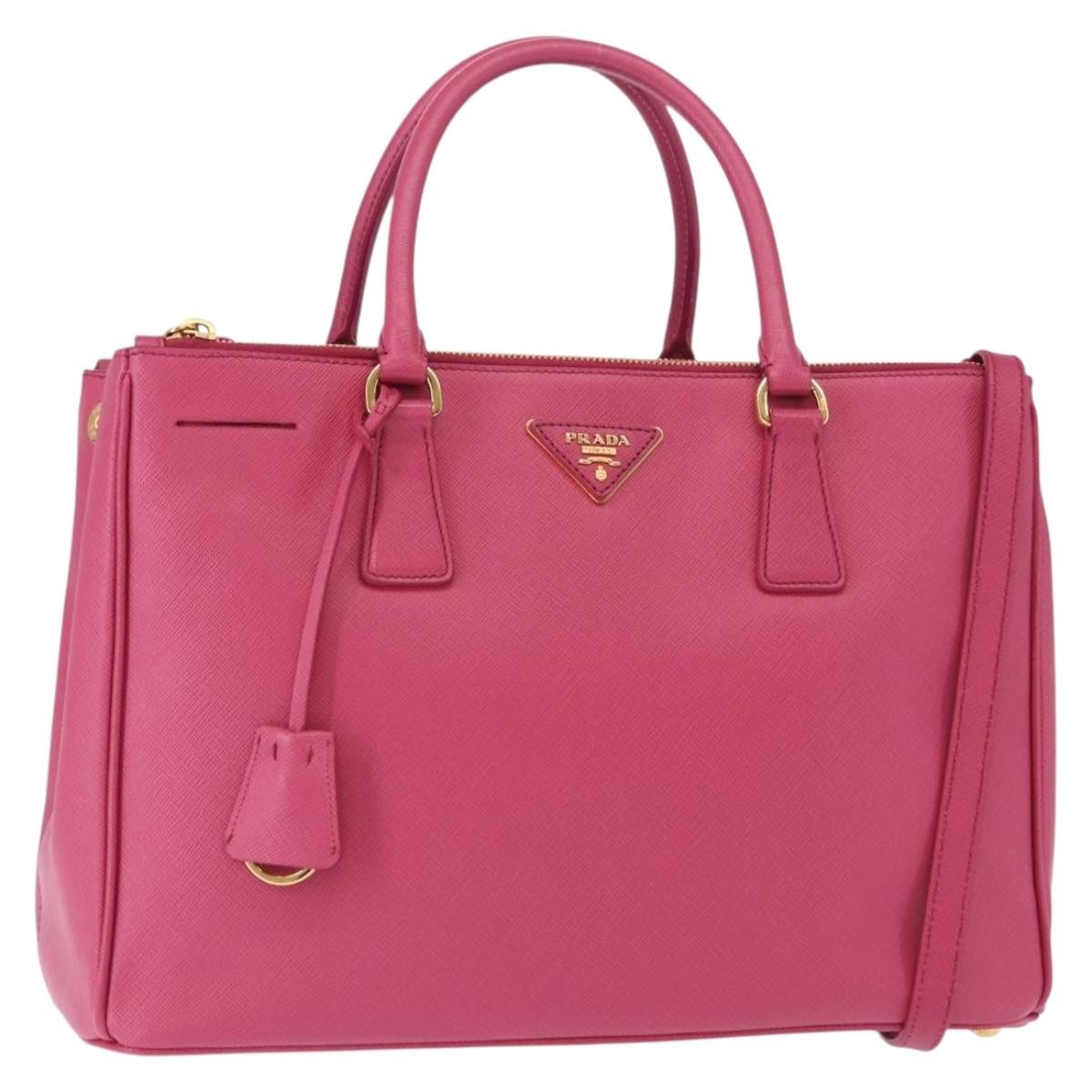 Prada Double Zip Lux Tote Saffiano Leather