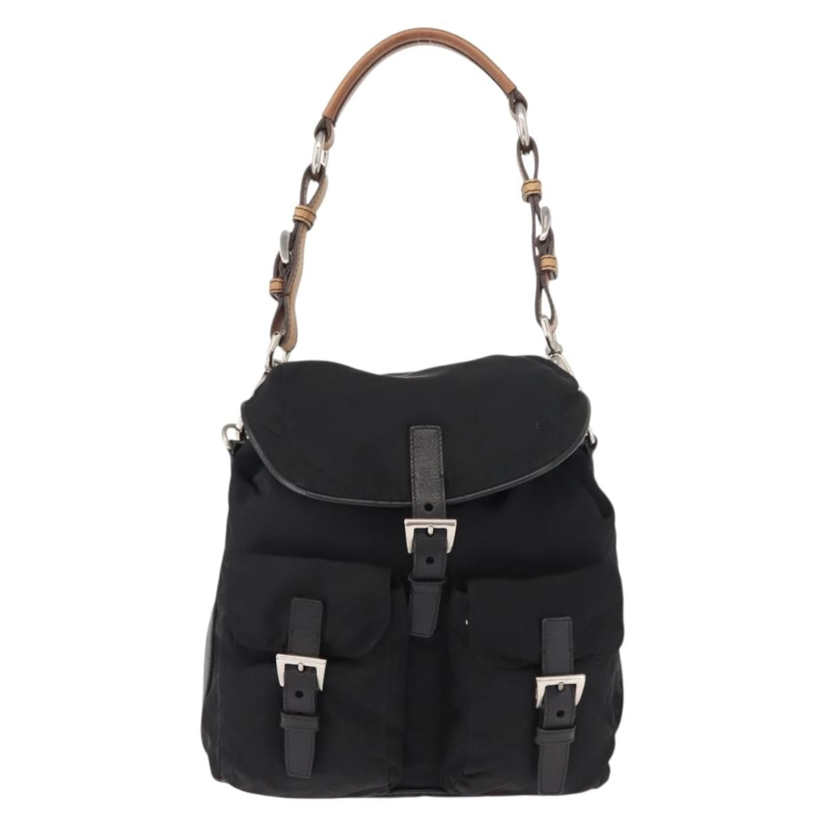Prada Double Pocket Shoulder Bag Tessuto