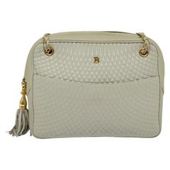 Bally Vintage Chain Shoulder Bag Quilted Leather