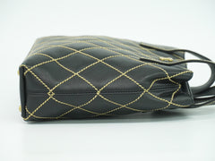 Chanel Surpique Tote Quilted Leather