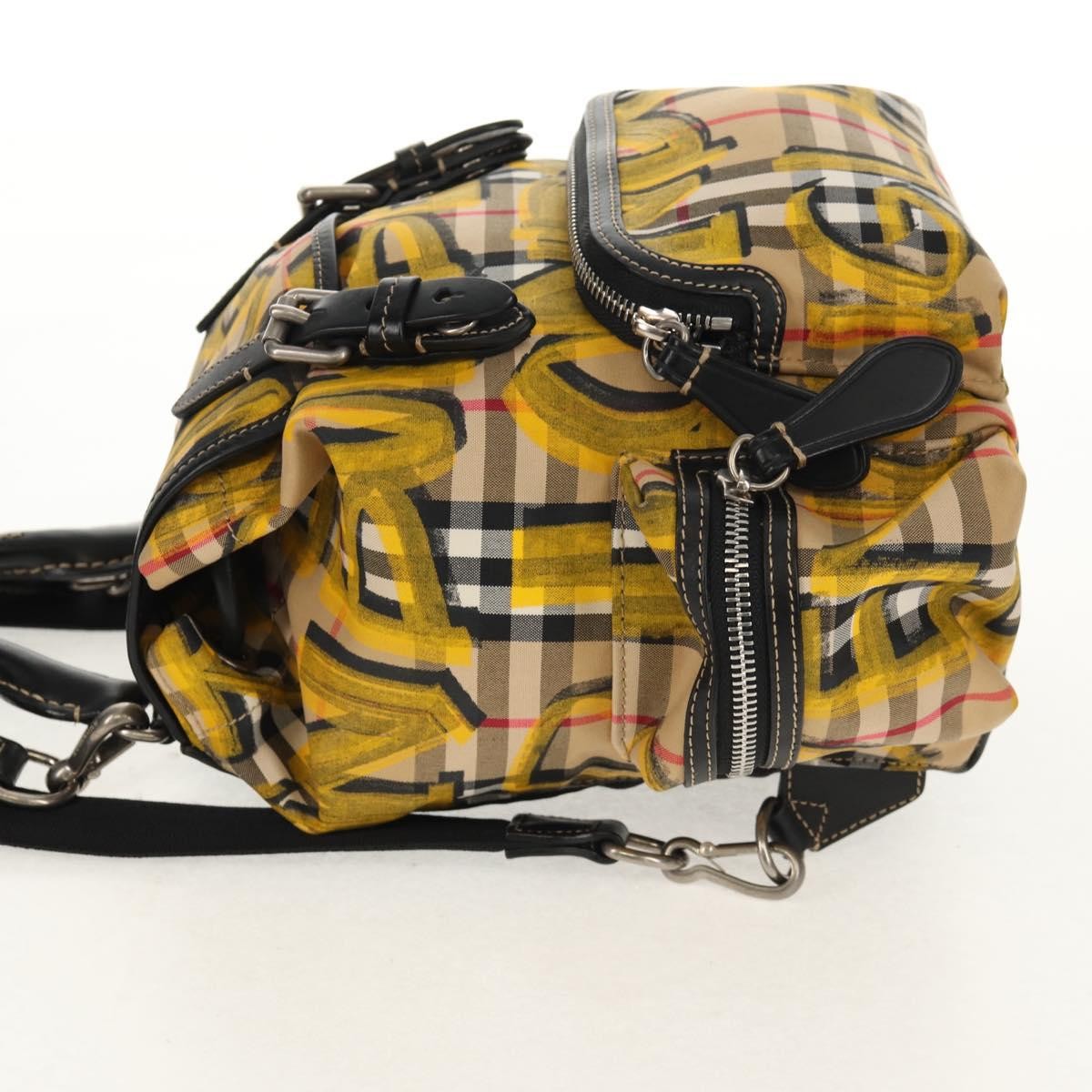 Burberry Graffiti Rucksack Backpack Vintage Check Canvas
