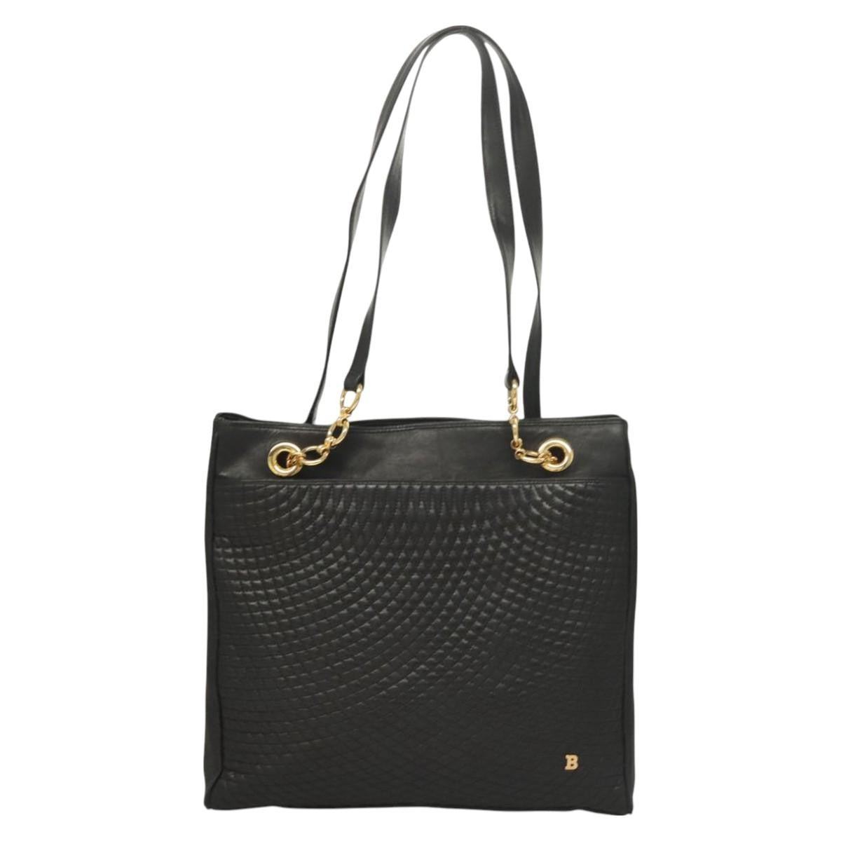 Bally Vintage Tote Bag Quilted Leather