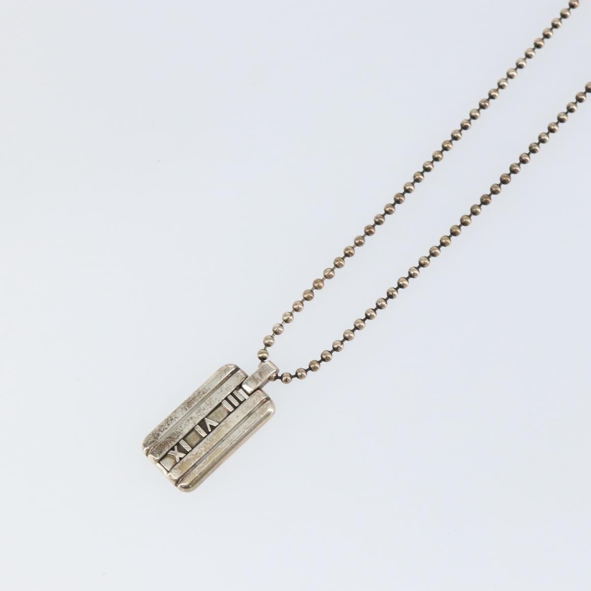 Tiffany & Co. Atlas Bar Pendant Necklace Silver 925