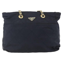 Prada Chain Zip Tote Quilted Tessuto
